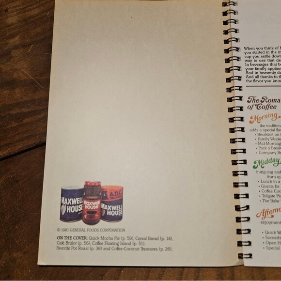 Maxwell House Vintage Coffee Cookbook Coffee Makes It Delicious 1981 - Picture 3 of 3